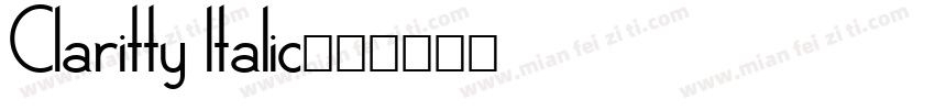 Claritty ltalic字体转换